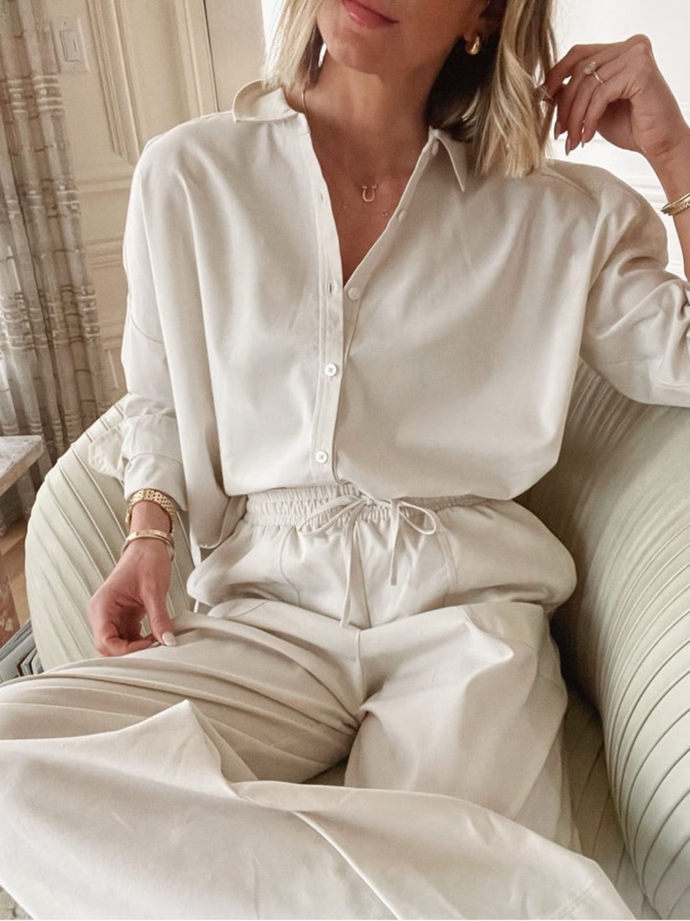 Splendid x @Cellajaneblog Poplin Button Down Size XL